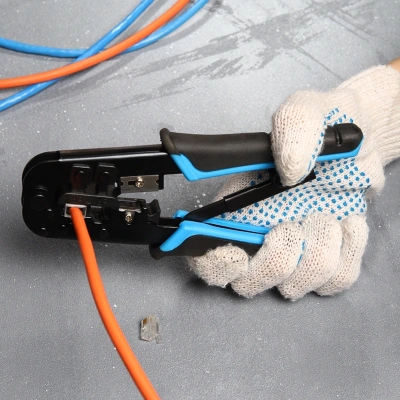 Инструмент обжимной PROconnect HT-568R 12-3432-6 для RJ-45/RJ-12/RJ-11 черный/синий