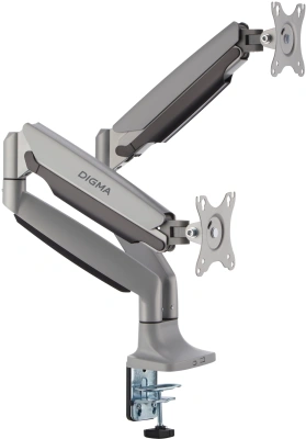 Кронштейн для мониторов ЖК Digma D-MM302D серый 17"-35" макс.15кг крепление к столешнице поворот и наклон