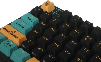 Клавиатура A4Tech AT87 Renegade черный/зеленый USB for gamer LED (AT87) кабель 1.8м