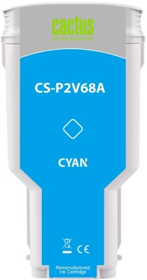 Картридж струйный Cactus CS-P2V68A №730 голубой (300мл) для HP Designjet T1600/1700/2600 с чипом