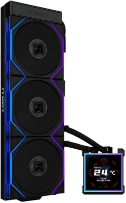 Система водяного охлаждения Lian-Li HydroShift II LCD-S 360TL ARGB Soc-AM5/AM4/1700/1851 черный 4-pin 33dB Al LCD Ret (G89.GHS2LCDS36TB.R0)