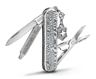 Нож перочинный Victorinox Classic Brilliant Damast (0.6221.34) 58мм 5функц. серебристый подар.коробка