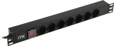 Блок распределения питания ITK PH12-7D1-P гор.размещ. 7xSchuko базовые 16A Schuko 2м