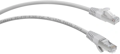 Патч-корд Cabeus PC-FTP-RJ45-CAT.5E-5M-LSZH F/UTP RJ-45 вил.-вилка RJ-45 кат.5E 5м серый LSZH