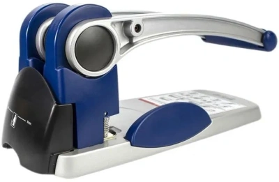 Дырокол Kw-Trio Heavy Duty 9550 макс.:300лист. металл синий/серебристый отв.:2 с линейкой