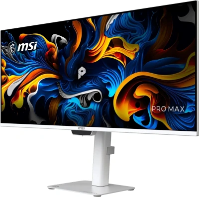 Монитор MSI 34" Max 341QPXW14G белый QD OLED LED 21:9 HDMI M/M полуматовая HAS Piv 250cd 178гр/178гр 3440x1440 144Hz FreeSync Premium Pro DP UW USB 8.9кг