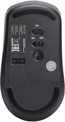 Мышь Оклик 489MW черный оптическая 3200dpi silent беспров. BT/Radio USB 6but (1885440)