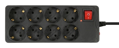 Сетевой фильтр Buro 800SH-5-B 5м (8 розеток) черный (коробка)