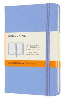 Блокнот Moleskine CLASSIC MM710B42 Pocket 90x140мм 192стр. линейка твердая обложка голубая гортензия