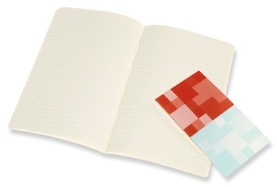 Блокнот Moleskine VOLANT QP721F16B24 Large 130х210мм 96стр. линейка мягкая обложка оранжевый/голубой (2шт)