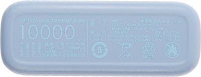 Мобильный аккумулятор ZMI QB817 10000mAh QC3.0/PD3.0 22.5W 3A 2xUSB-A/USB-C голубой (QB817 BLUE)