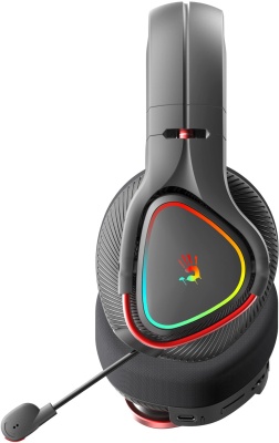 Наушники с микрофоном A4Tech Bloody MR720 черный мониторные BT/Radio оголовье (MR720 BLACK)