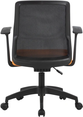 Кресло Cactus CS-MC222-BKOR черный сиденье оранжевый сетка/ткань низк.спин. крестов. пластик пластик черный