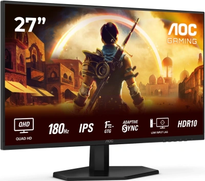 Монитор AOC 27" Q27G42XE черный IPS LED 1ms 16:9 HDMI M/M матовая 300cd 178гр/178гр 2560x1440 180Hz FreeSync DP 2K 3.88кг