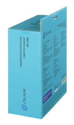 Наушники с микрофоном Оклик HS-L200 черный/красный 2.2м накладные оголовье (359484)