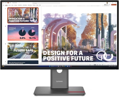 Монитор Lenovo 27" ThinkVision P27QD-40 черный IPS LED 4ms 16:9 HDMI матовая HAS Piv 1500:1 350cd 178гр/178гр 2560x1440 120Hz DP QHD USB 6.8кг