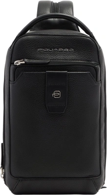 Рюкзак слинг мужской Piquadro Tebe CA7155W144/N черный натур.кожа