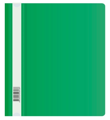 Папка-скоросшиватель Бюрократ Люкс -PSL20A5GRN A5 прозрач.верх.лист пластик зеленый 0.14/0.18