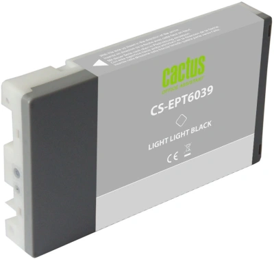 Картридж струйный Cactus CS-EPT6039 T6039 св.сер.пигм. (220мл) для Epson Stylus PRO 7880/9880 с чипом