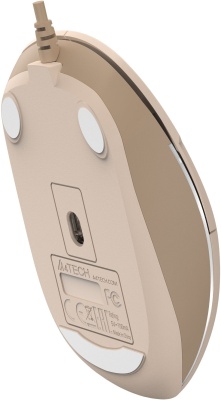 Мышь A4Tech Fstyler FM26 бежевый/коричневый оптическая 1600dpi USB для ноутбука 4but (FM26 USB (CAFE LATTE))