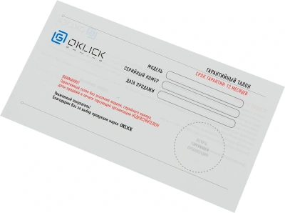 Мышь Оклик 905G INVASION черный оптическая 3600dpi USB для ноутбука 6but (405626)