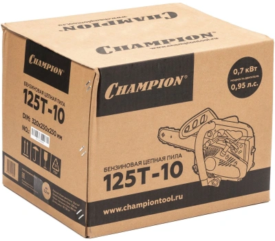 Бензопила Champion 125T-10 700Вт 0.95л.с. дл.шины:10" (25cm)