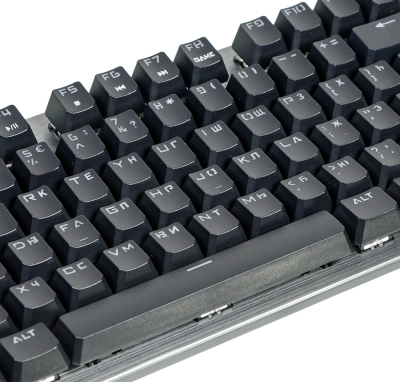 Клавиатура A4Tech B760 механическая серый USB Multimedia for gamer LED (B760 GREY (BLACK SWITCH)) кабель 1.8м