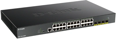 Коммутатор D-Link DGS-1250-28XMP/RU/A1A (L3) 24x1Гбит/с 4SFP+ 24PoE 370W управляемый