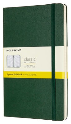 Блокнот Moleskine CLASSIC QP061K15 Large 130х210мм 240стр. клетка твердая обложка зеленый