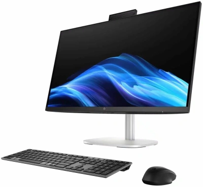 Моноблок HP EliteStudio 8 G1i 27" QHD Core Ultra 7 265 (2.4) 32Gb SSD1Tb RTX5060 8000Mb без ОС GbitEth WiFi BT клавиатура мышь Cam серебристый 2560x1440