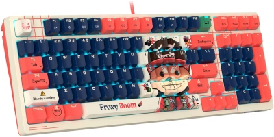 Клавиатура A4Tech AT98 Proxy Boom бежевый/красный USB for gamer LED (AT98) кабель 1.8м