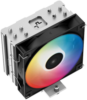 Устройство охлаждения(кулер) Deepcool AG400 LED RGB Soc-AM5/AM4/1200/1700/1851 серебристый/черный 4-pin 18-32dB Al+Cu 220W 614gr Ret (R-AG400-BKLNMC-G-1)