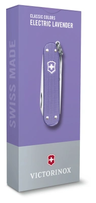 Нож перочинный Victorinox Classic SD Alox Electric Lavender (0.6221.223G) 58мм 5функц. подар.коробка