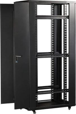 Шкаф коммутационный Lanmaster Business (TWT-CBB-18U-6X10-P1) напольный 18U 600x1000мм пер.дв.перфор. 2 бок.пан. задн.дв.перфор.2-хст. 800кг черный 926мм 47.5кг 988мм IP20 сталь