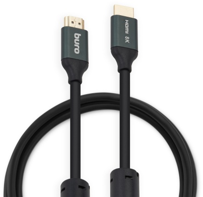 Кабель аудио-видео Buro HDMI (m)/HDMI (m) 5м. феррит.кольца позолоч.конт. черный (BHP-HDMI-2.1-5G)