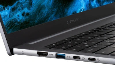 Ноутбук Digma Pro Pactos Core i3 1215U 8Gb SSD256Gb Intel UHD Graphics 16" IPS WUXGA (1920x1200) Windows 11 Pro dk.grey WiFi BT Cam 5500mAh (DN16P3-8CXW01)