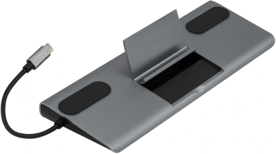 Стыковочная станция Digma DS-991 USB Type-C серый 1xHDMI 1xDP 1xminiDP 1xRJ-45 1xUSB Type-C 3xUSB 3.0