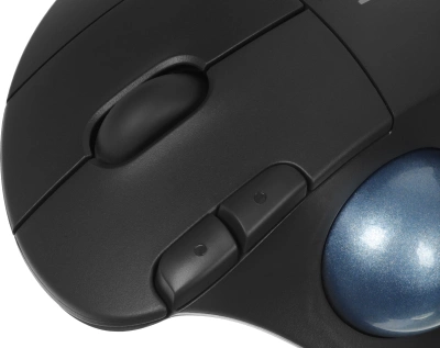 Трекбол Logitech M575S черный оптическая 2000dpi беспров. BT/Radio USB 4but (910-007035)