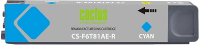 Картридж струйный Cactus CS-F6T81AE-R 973XL голубой (7000стр.) (120мл) для HP PageWide Pro 452dw/477dw с чипом