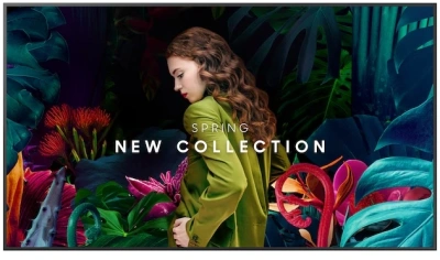 Панель Samsung 75" QB75C черный VA LED 8ms 16:9 HDMI матовая 350cd 178гр/178гр 3840x1920 4K USB 38.3кг