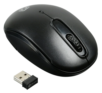 Мышь Оклик 505MW черный оптическая 1000dpi беспров. USB для ноутбука 3but (1018256)