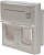 Панель Suprlan 10-0302-1 лицевая со шторкой 45x45 2xKeystone ABS пластик белый