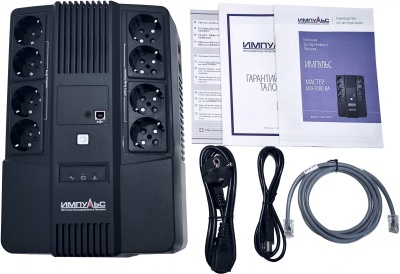 Источник бесперебойного питания Импульс Мастер 800 480Вт 800ВА черный