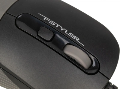 Мышь A4Tech Fstyler FM10 черный/серый оптическая 1600dpi USB 4but (FM10 GREY)
