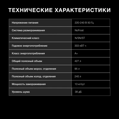 Холодильник Hyundai CM45083F 3-хкамерн. нержавеющая сталь инвертер