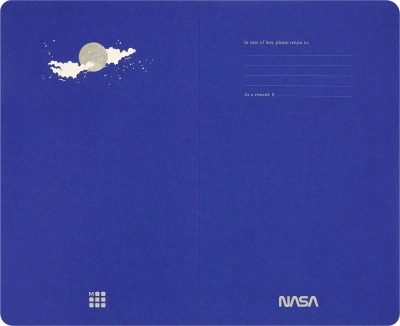 Блокнот Moleskine VOLANT NASA-INSPIRED SKVLNTL7063S5 Large 130х210мм PP 80стр. нелинованный мягкая обложка голубой Ракета