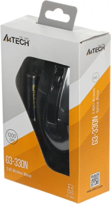 Мышь A4Tech G3-330N черный оптическая 1200dpi беспров. USB 3but