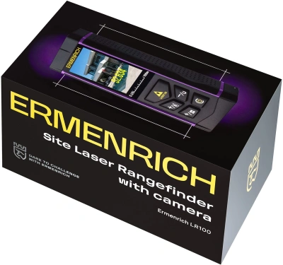 Лазерный дальномер Ermenrich LR100 2кл.лаз. 670нм цв.луч. красный (84652)