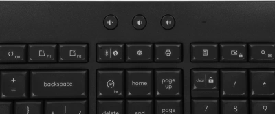 Клавиатура Logitech K650 черный USB беспроводная BT/Radio Multimedia (подставка для запястий) (920-010954)