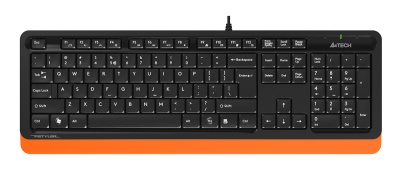 Клавиатура A4Tech FK10 черный/оранжевый USB (FK10 ORANGE) кабель 1.5м